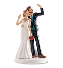 Picture of WEDDING TOPPER SELFIE COUPLE 20CM